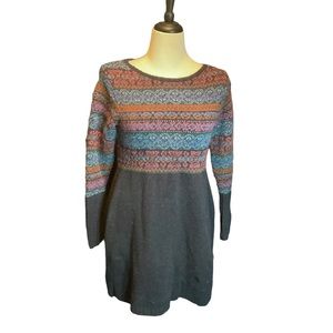 Peruvian Connection Gray Alpaca Sweater Dress
